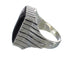 Jet And Authentic Sterling Silver Southwestern Ring Size 10-3/4 WX60223